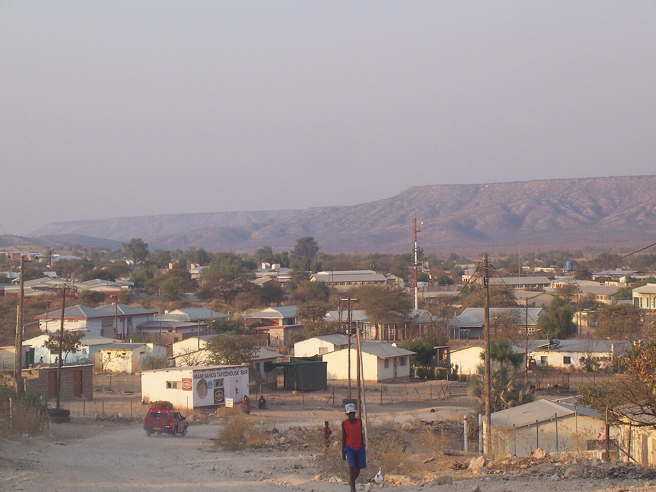 The town of Opuwo, gateway to the Himba country today.