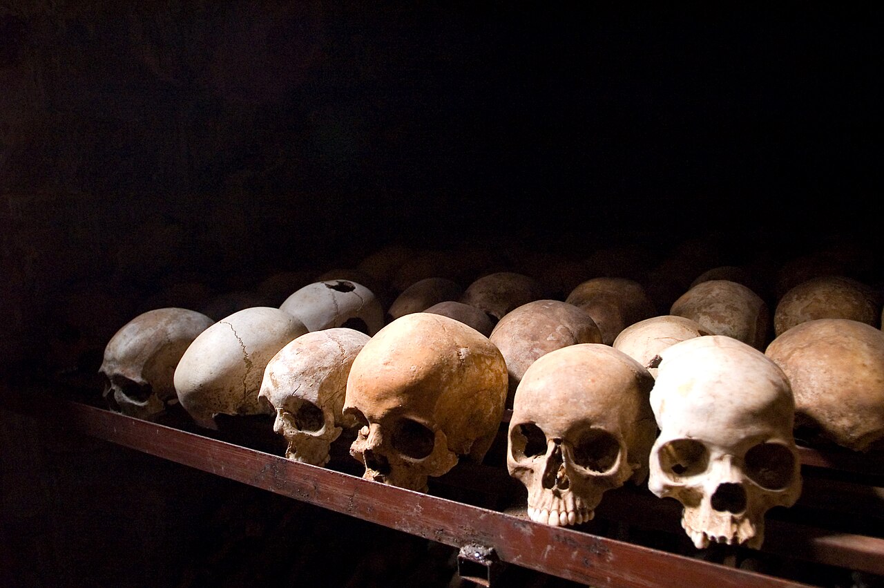The Nyamata genocide memorial in Rwanda, a site of remembrance from 1994.