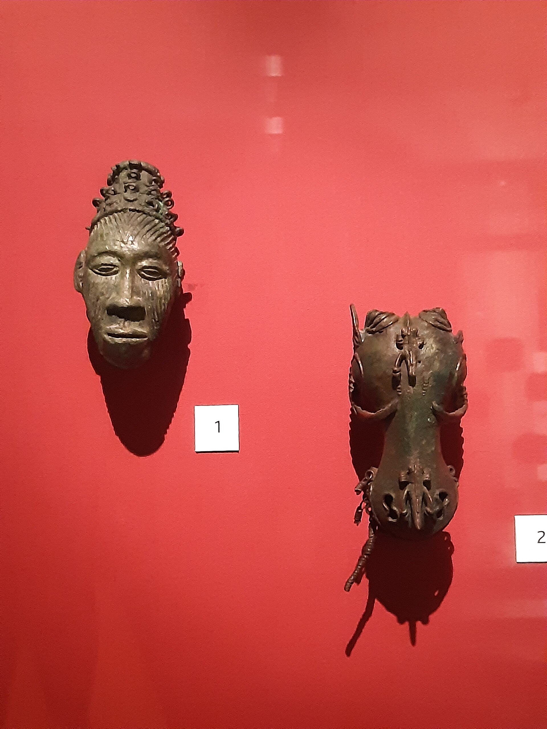 Cast bronze heads from Igbo-Ukwu, revealing a sophisticated ninth-century metal industry