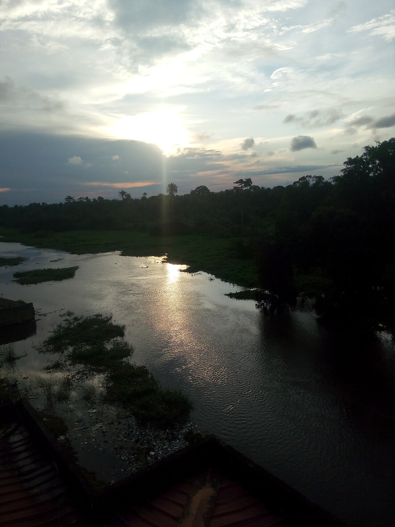 Sunset over the creeks of the Niger Delta, the watery Ijaw homeland.