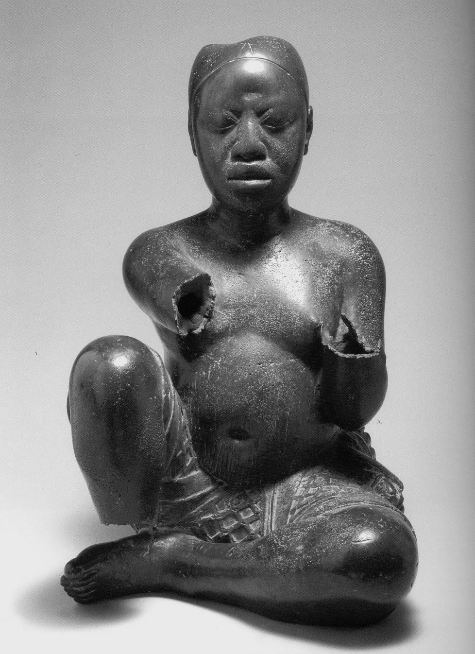 An Ife sculpture in copper alloy, part of a tradition of full-figure and portrait casting