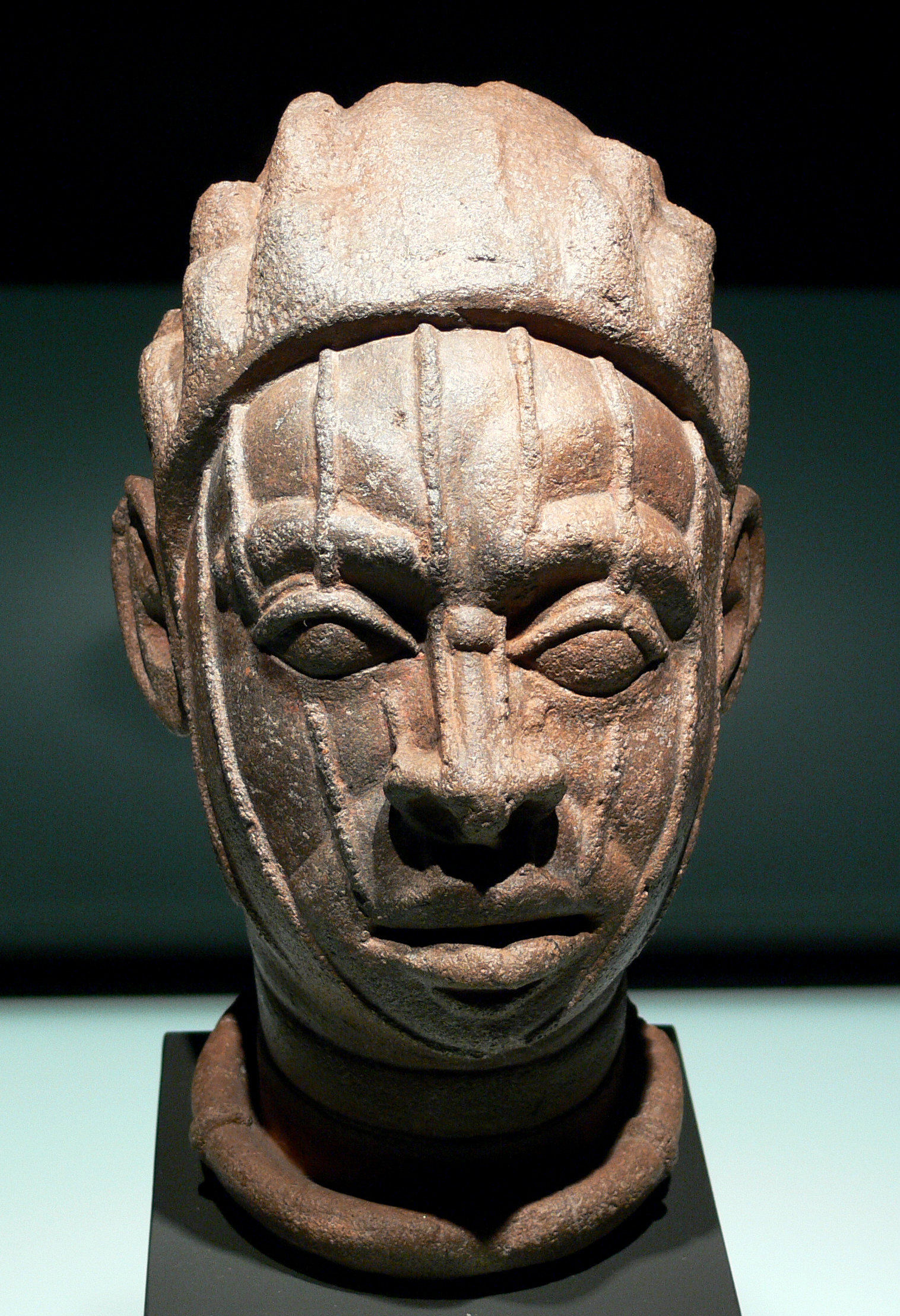 A terracotta head from Ife, modelled with the same serene realism as the kingdom's metal sculptures