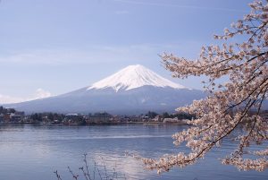 Mount Fuji above Lake Kawaguchiko