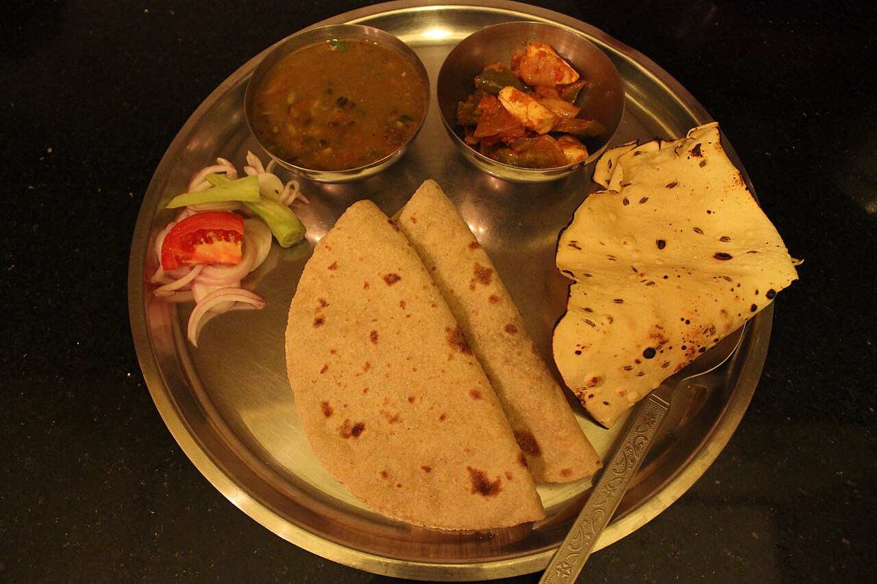 A Punjabi thali of the northwestern plains