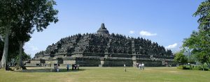 Borobudur, the vast ninth-century Buddhist monument built by the Javanese