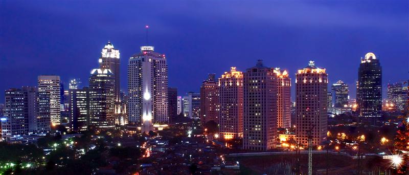 The skyline of Jakarta, the great city of modern Java