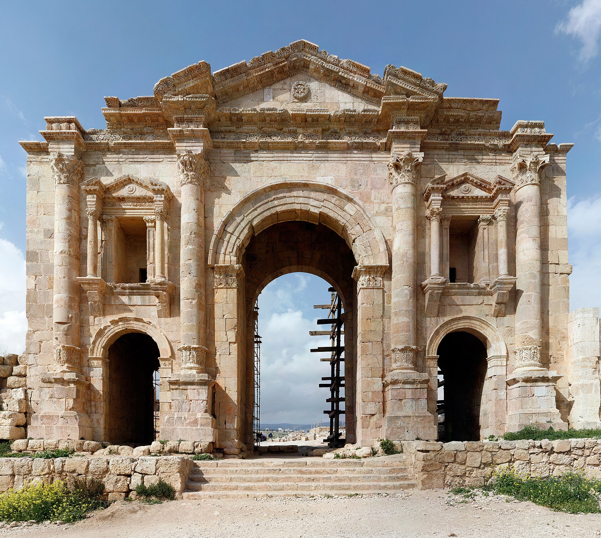 Hadrian's Arch, built to honour the emperor's visit to Jerash.