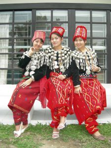 Jingpo (Kachin) women in traditional dress