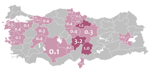 A map of Circassian speakers, keepers of a Northwest Caucasian tongue
