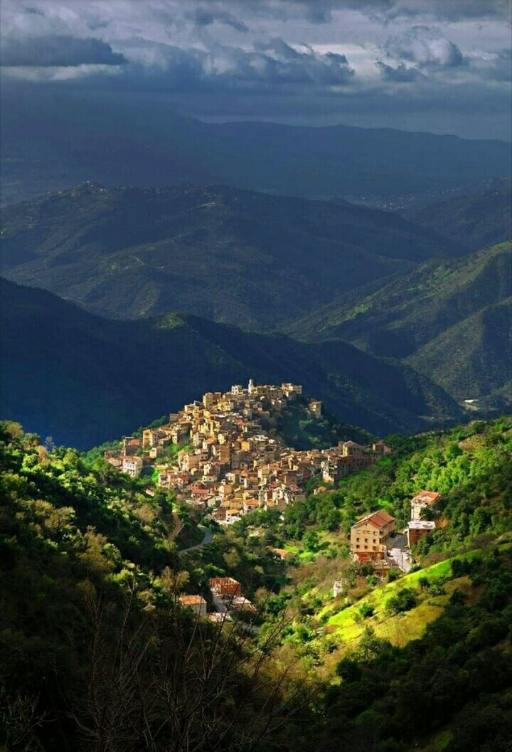 A view of the mountains of Kabylia, the Kabyle homeland in northern Algeria.