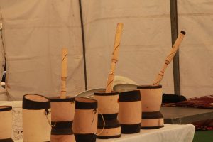Kalanga artefacts on display at the Domboshaba cultural festival.