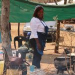 A Kalanga woman preparing traditional food; the Kalanga live in Zimbabwe and Botswana.