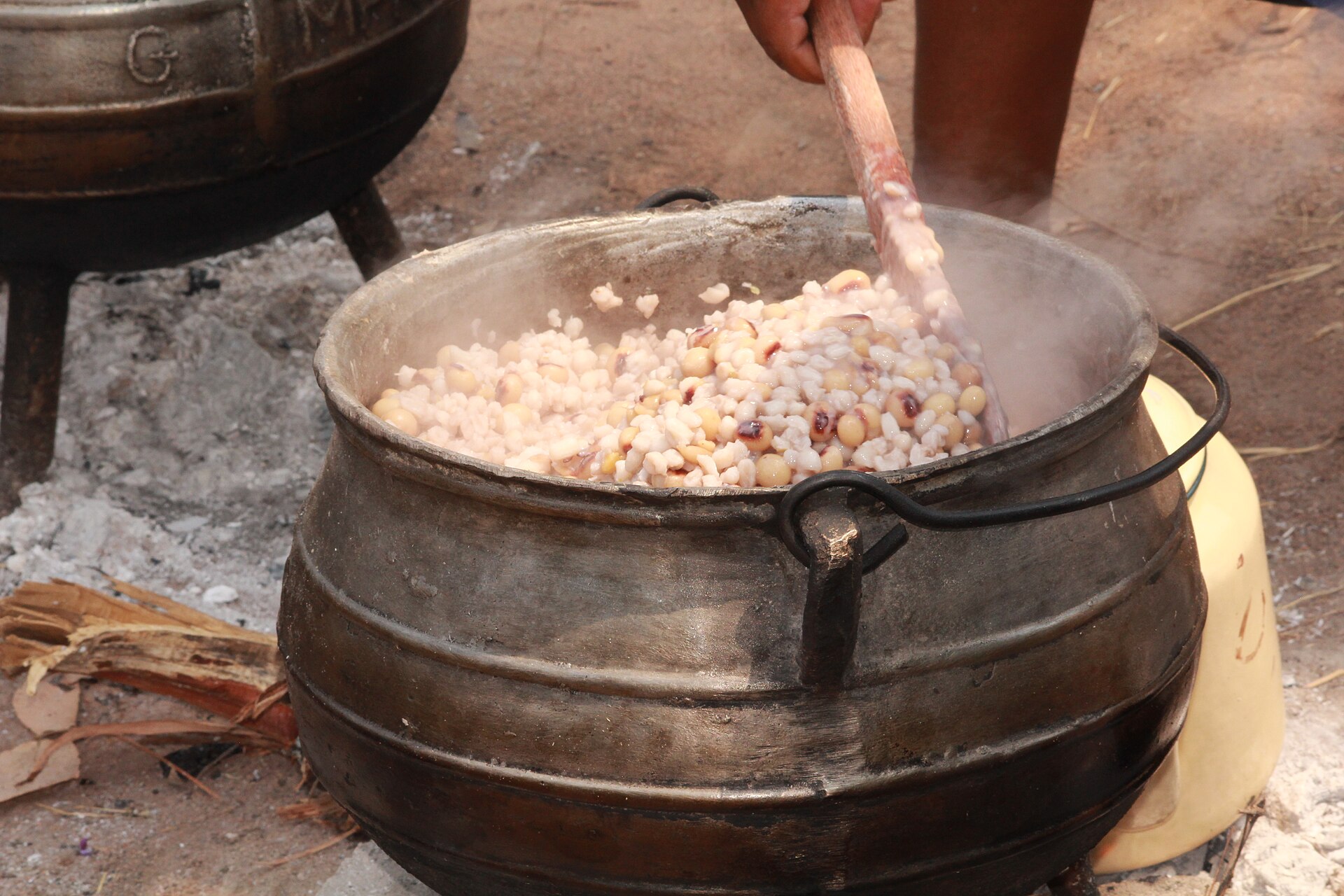 Kalanga traditional food at the Domboshaba festival.