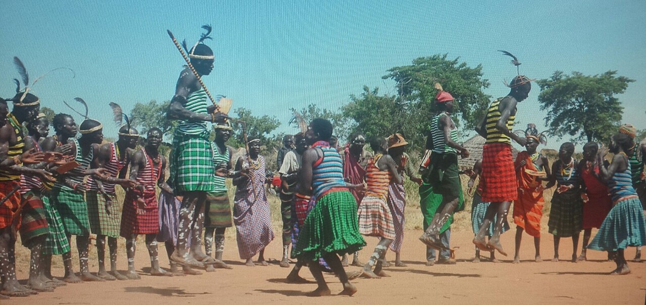 A Karamojong dance, marked by rhythmic leaping and song.