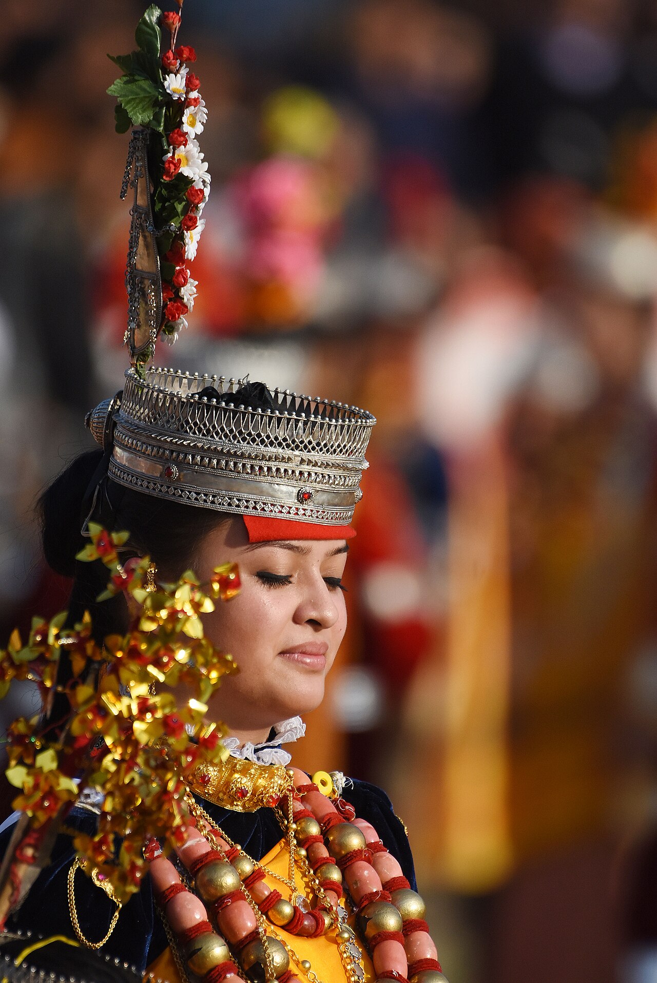 Dancers at the Shad Suk Mynsiem festival of the Khasi