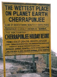 Cherrapunji, in the rain-drenched hills of the Khasi homeland
