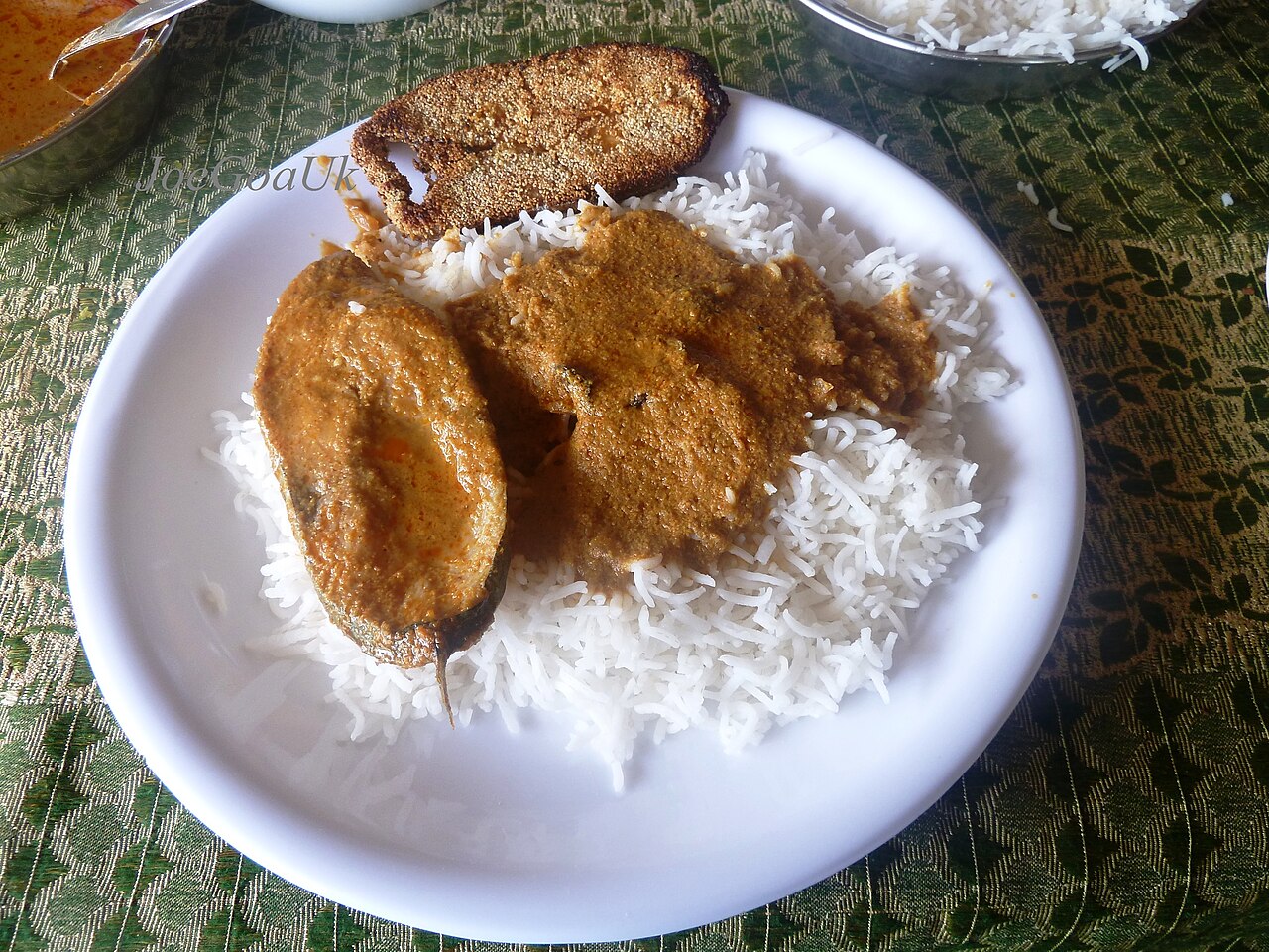 Goan fish curry with rice, the staple of the Konkan coast