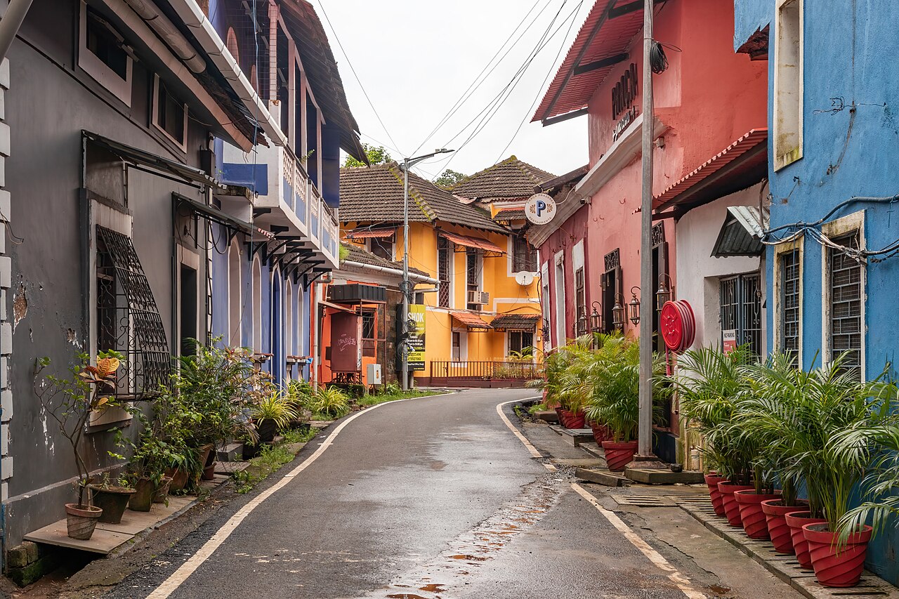 The old Latin quarter of Panaji, a legacy of Portuguese rule