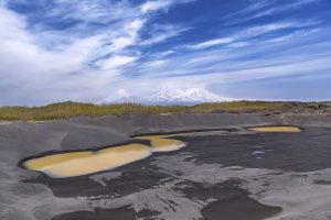 The volcanoes of Kamchatka, homeland of the Koryaks