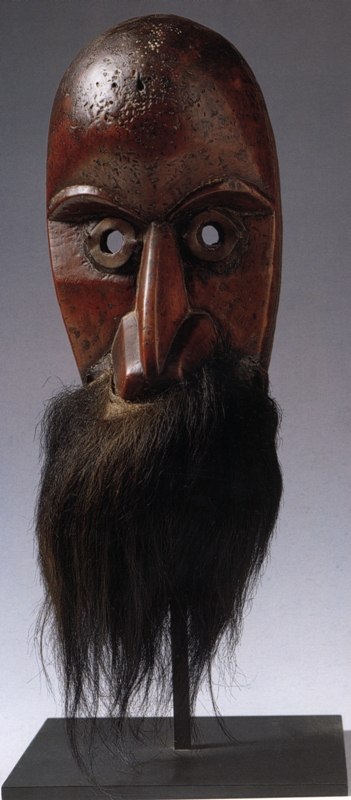 A carved Kpelle mask, an example of the people's sculpture.
