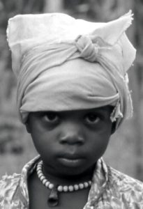 A Kpelle girl in Liberia; the Kpelle are the largest people of the country.