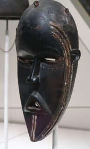 A Kpelle mask; society is ordered by the Poro and Sande secret societies.