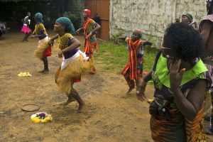 A Liberian cultural dance in celebration.