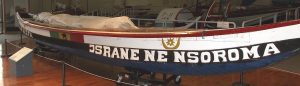 A dugout canoe; the Kru were celebrated canoemen, fishers and sailors.