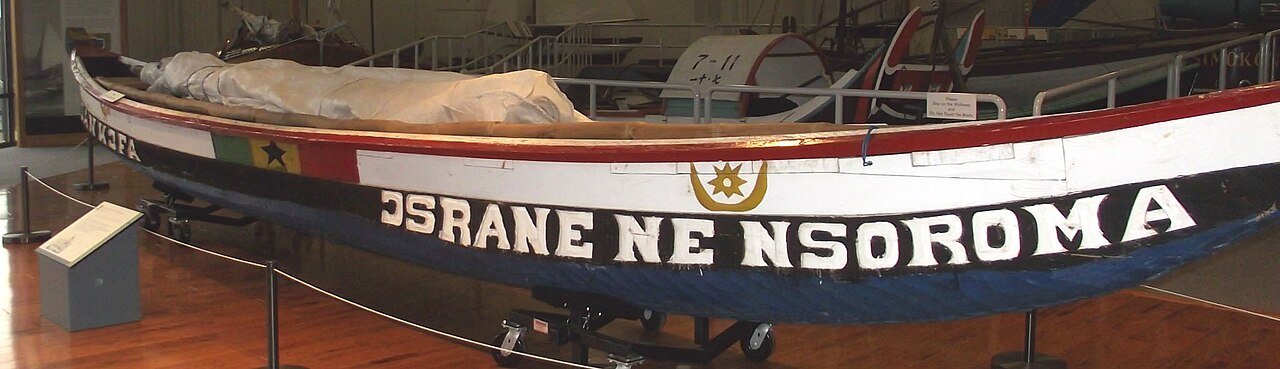 A dugout canoe; the Kru were celebrated canoemen, fishers and sailors.