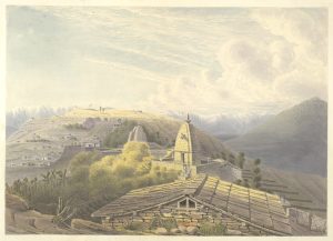 A nineteenth-century view of Almora, historic seat of the Kumaon kingdom