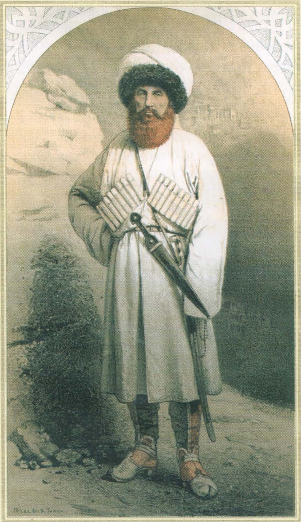 Imam Shamil, who led the mountain peoples in the Caucasian War