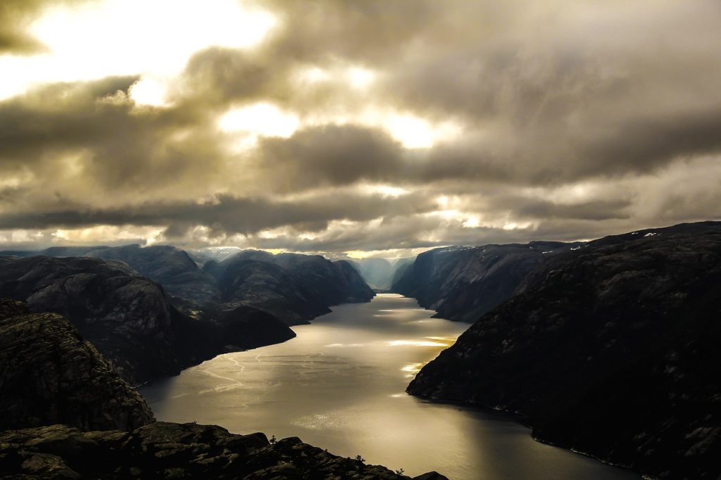 Fjord Mountains photo and picture