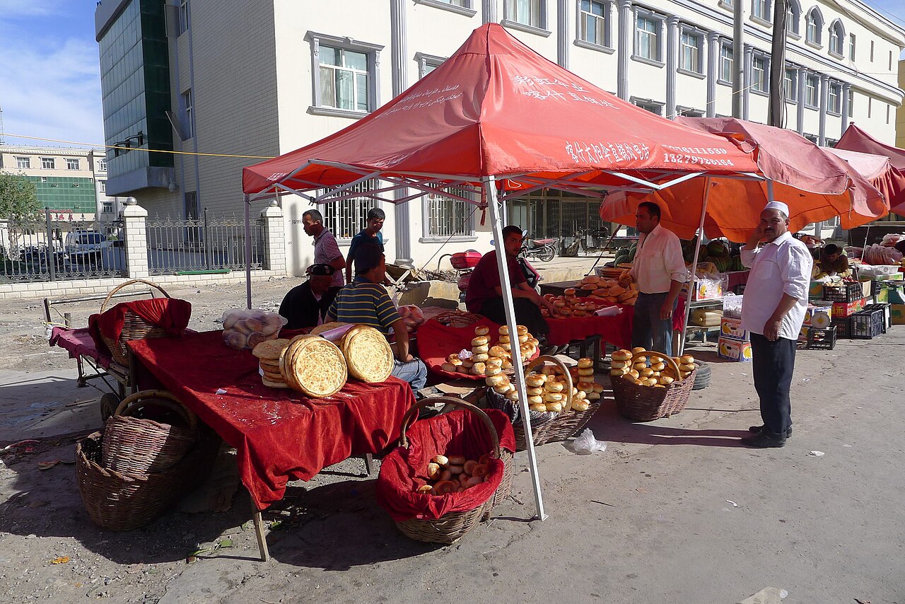 A vendor at Artux in Xinjiang