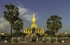 Pha That Luang, the golden stupa that is the national symbol of Laos