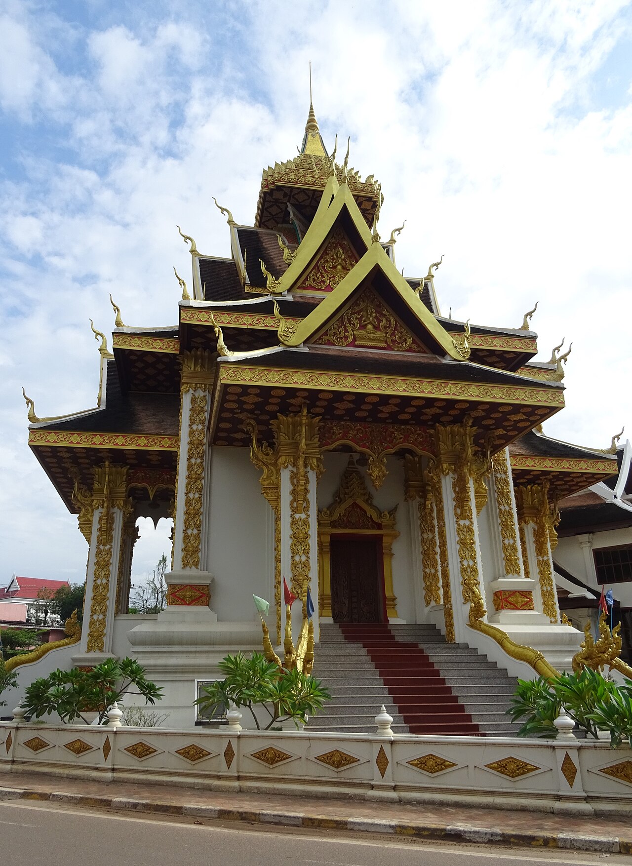 The city pillar shrine in modern Vientiane, capital of Laos
