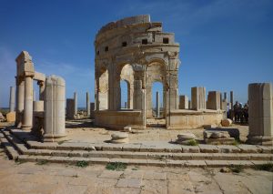 The market, or macellum, of Leptis Magna, where the goods of the Mediterranean were traded.