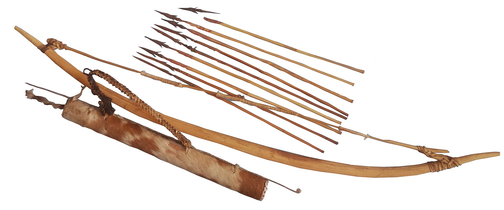 A Lobi bow, quiver, and arrows, reflecting the frontier character of this borderland region