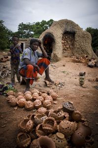 A Lobi potter in southern Burkina Faso, part of the culture that inhabits the land around Loropéni