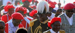 The Litunga, the king of the Lozi, of the Barotse kingdom in western Zambia.
