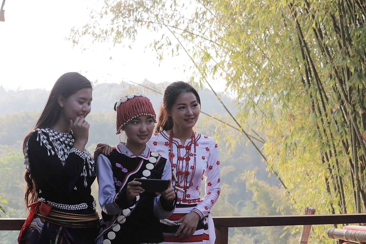 A Jingpo, a Lisu, and a Rawang girl