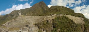 Stone terraces and stairways linking the many levels of the Inca site