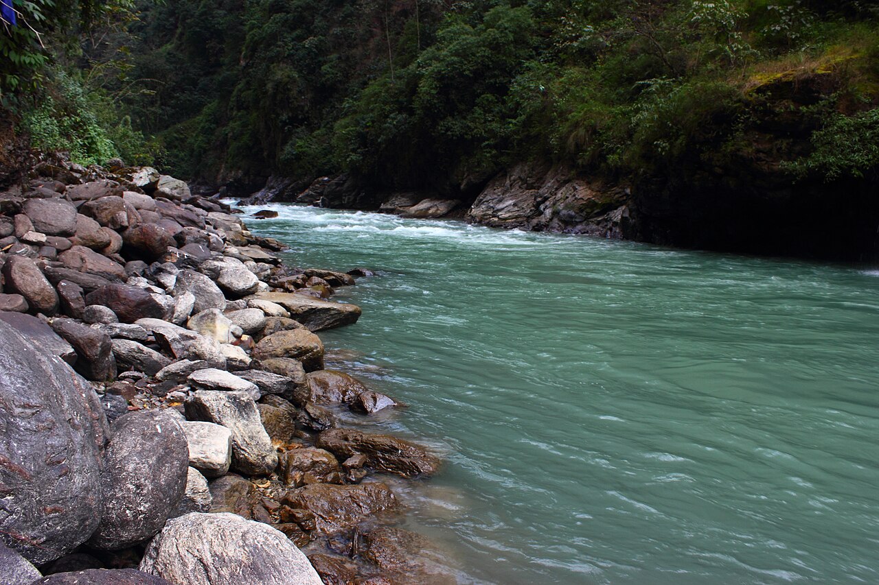The Kosi, one of the great rivers of the Mithila plain