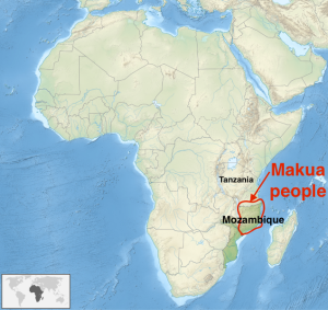 A Makua man of northern Mozambique, home to the country's largest ethnic group.