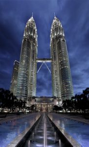 The Petronas Towers of Kuala Lumpur, symbol of modern Malaysia