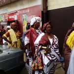 A woman in festive Malinke dress in West Africa; the Mandinka are a great Mande people.