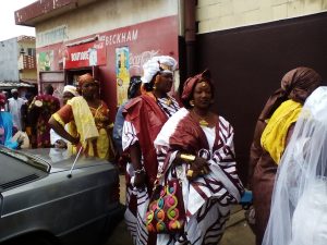 A woman in festive Malinke dress in West Africa; the Mandinka are a great Mande people.