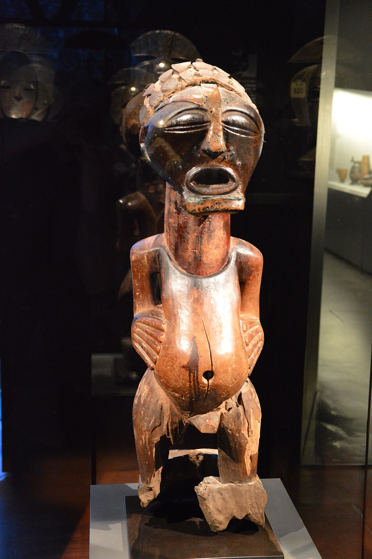 A carved protective figure of the Congo, of the kind used in ritual.