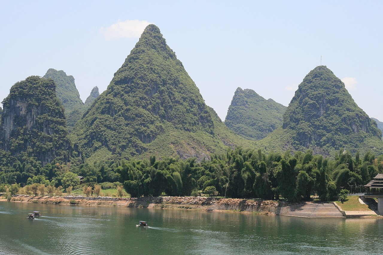 The karst hills and bamboo of the Maonan country