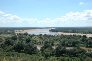 The meeting of the Limpopo and Shashe rivers, where the borders of South Africa, Botswana, and Zimbabwe converge