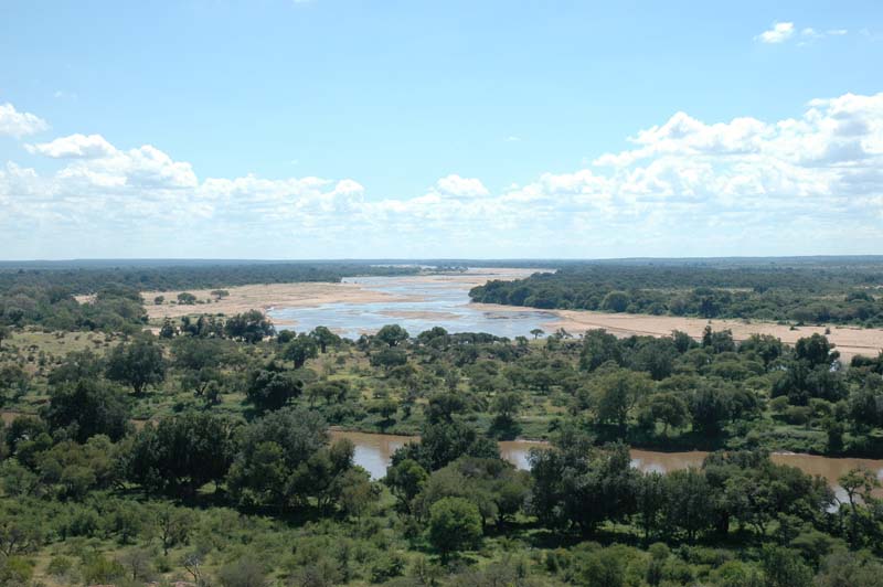 The meeting of the Limpopo and Shashe rivers, where the borders of South Africa, Botswana, and Zimbabwe converge